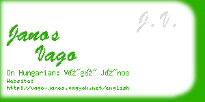 janos vago business card